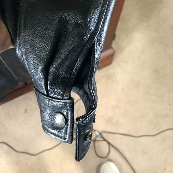 Vintage Max USA Black Leather Jacket XXL Removable Liner Included - Picture 13 of 16